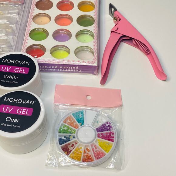 Morovan Professional Acrylic Nail Kit - Glitter Acrylic Powder 21 Piece Lot - Picture 7 of 10